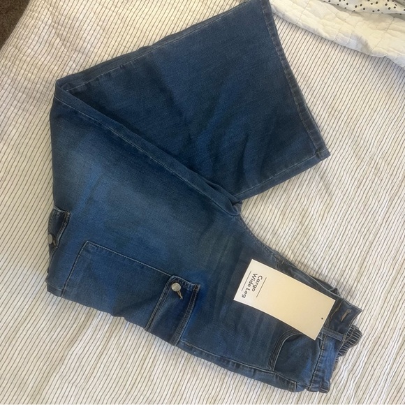NWT NOBO Dark Wide Leg Cargo Jeans xsmall - Picture 3 of 5